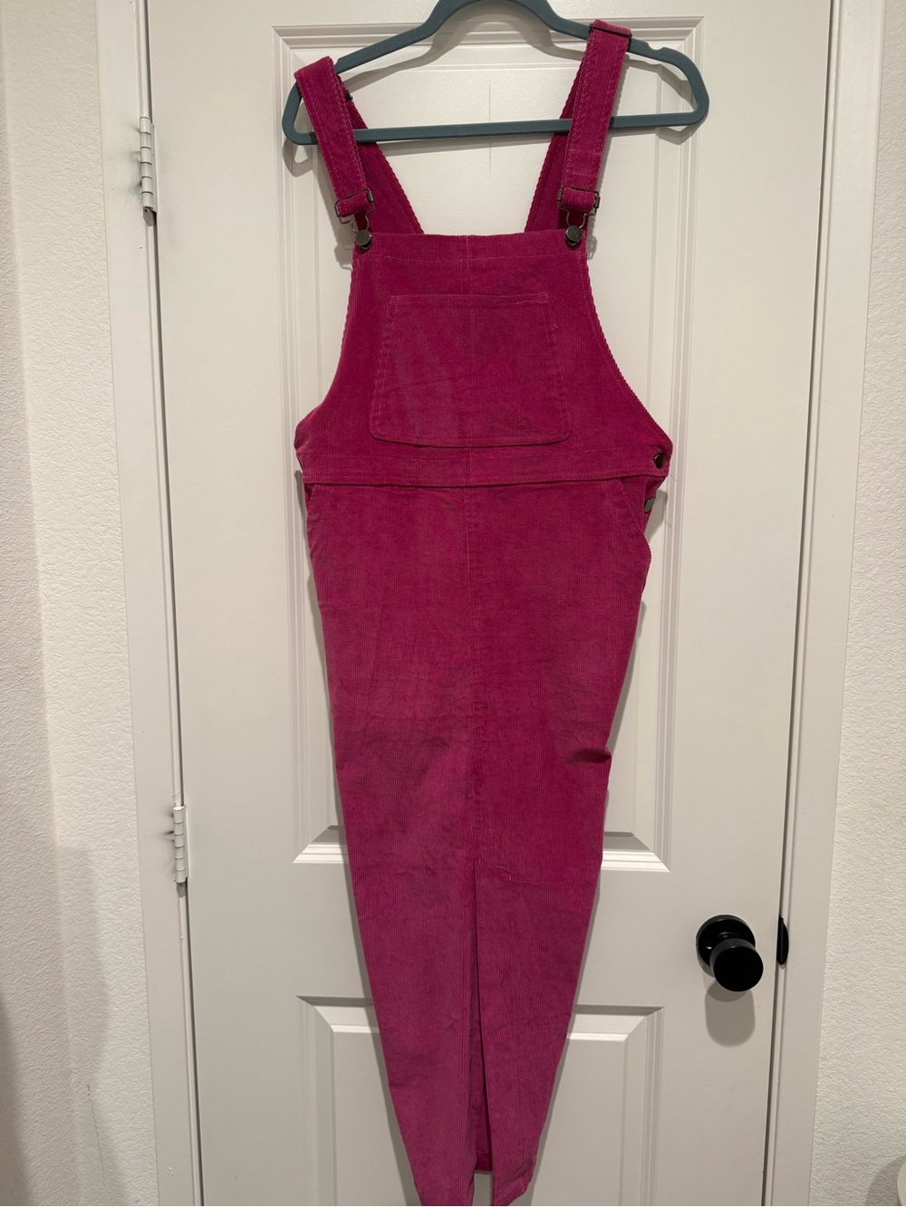 Magenta Corduroy Overalls - Size Large